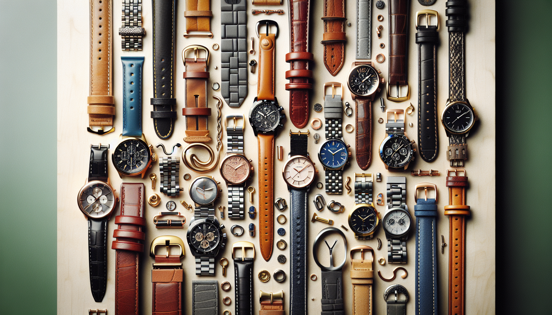 Diverse collection of watch bands in different styles and materials by CNS Watch Bands