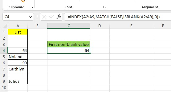 Excel Efficiency Uncover The First Non Blank Cell In 4 Simple Steps