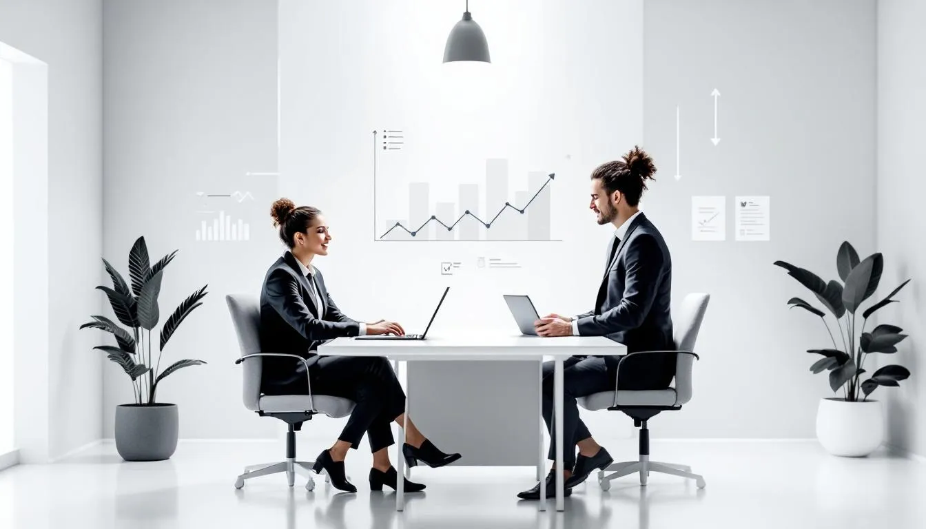 A real estate agent discussing with a transaction coordinator for hire.