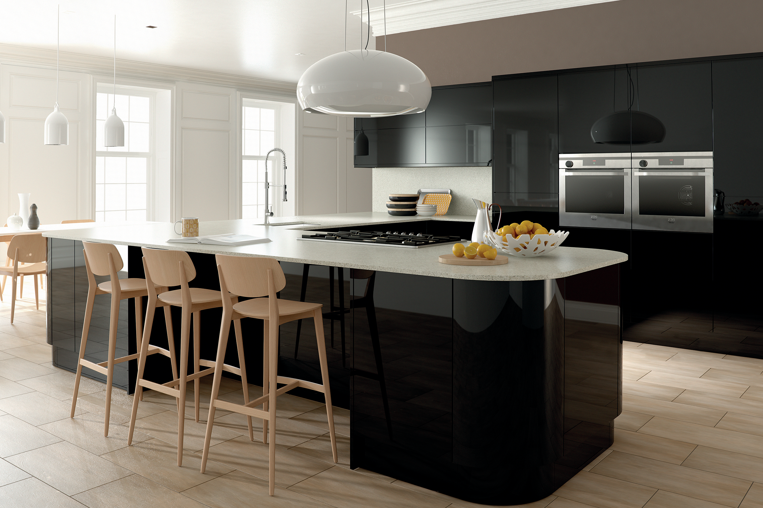 high gloss handleless