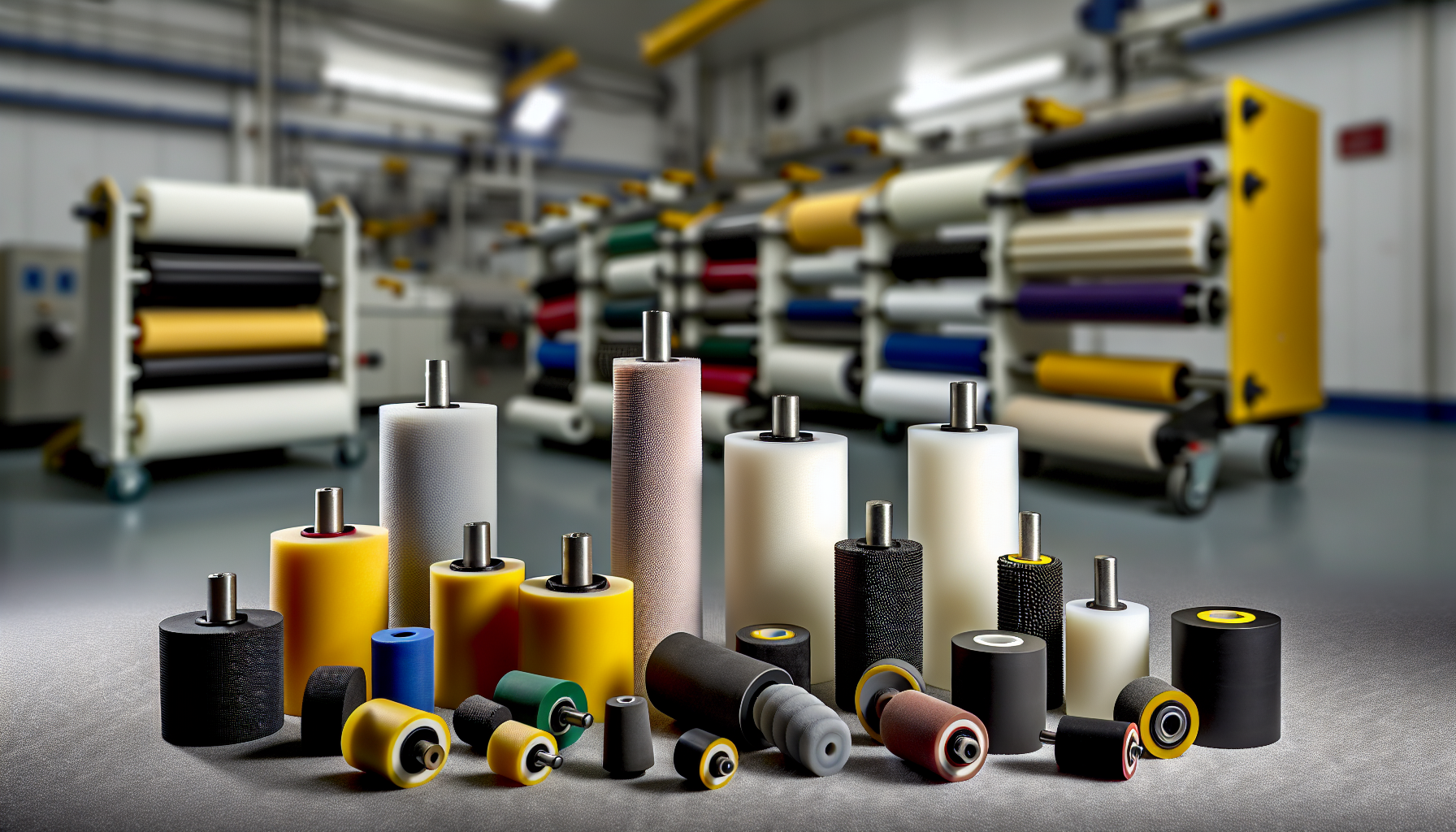 Customized polyurethane rollers for material handling applications