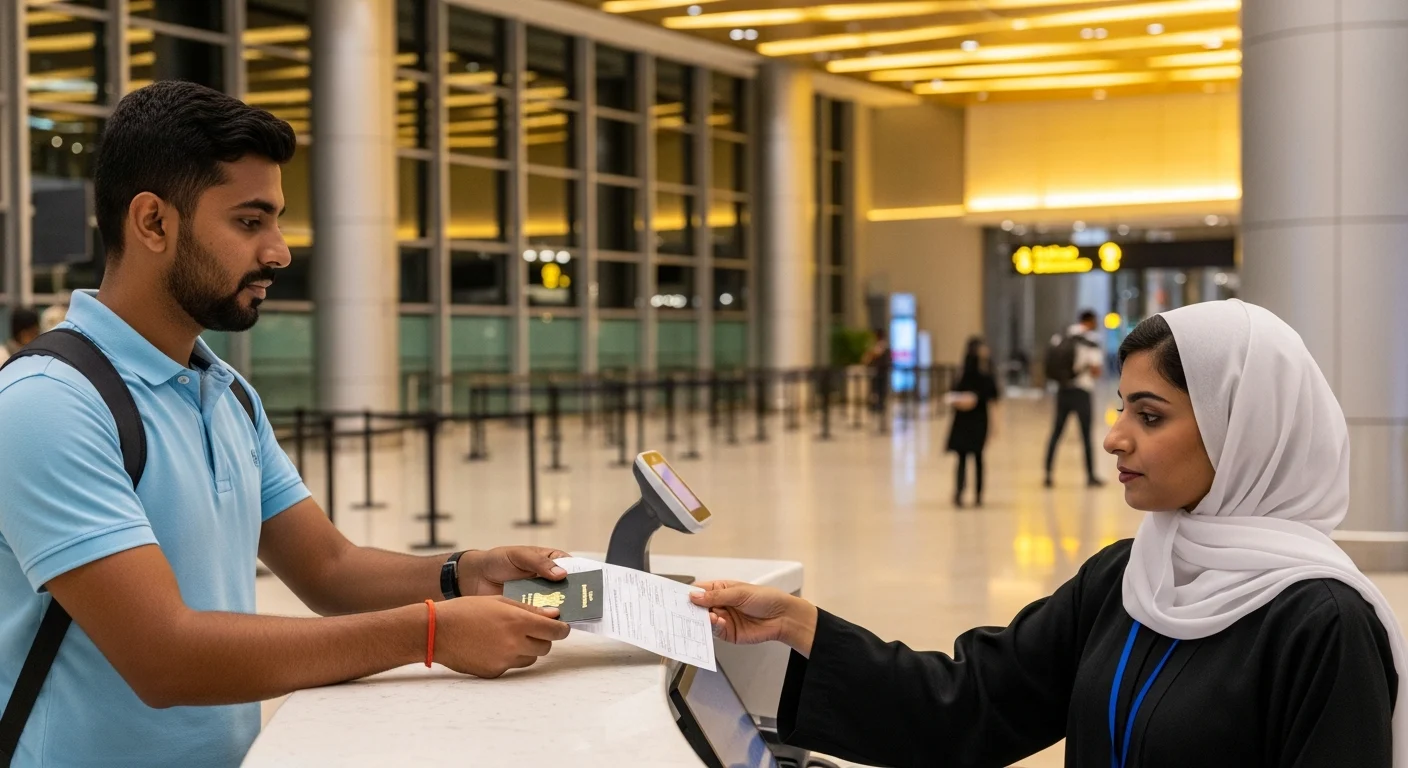 Handling onward ticket queries at UAE spouse visa checkpoints