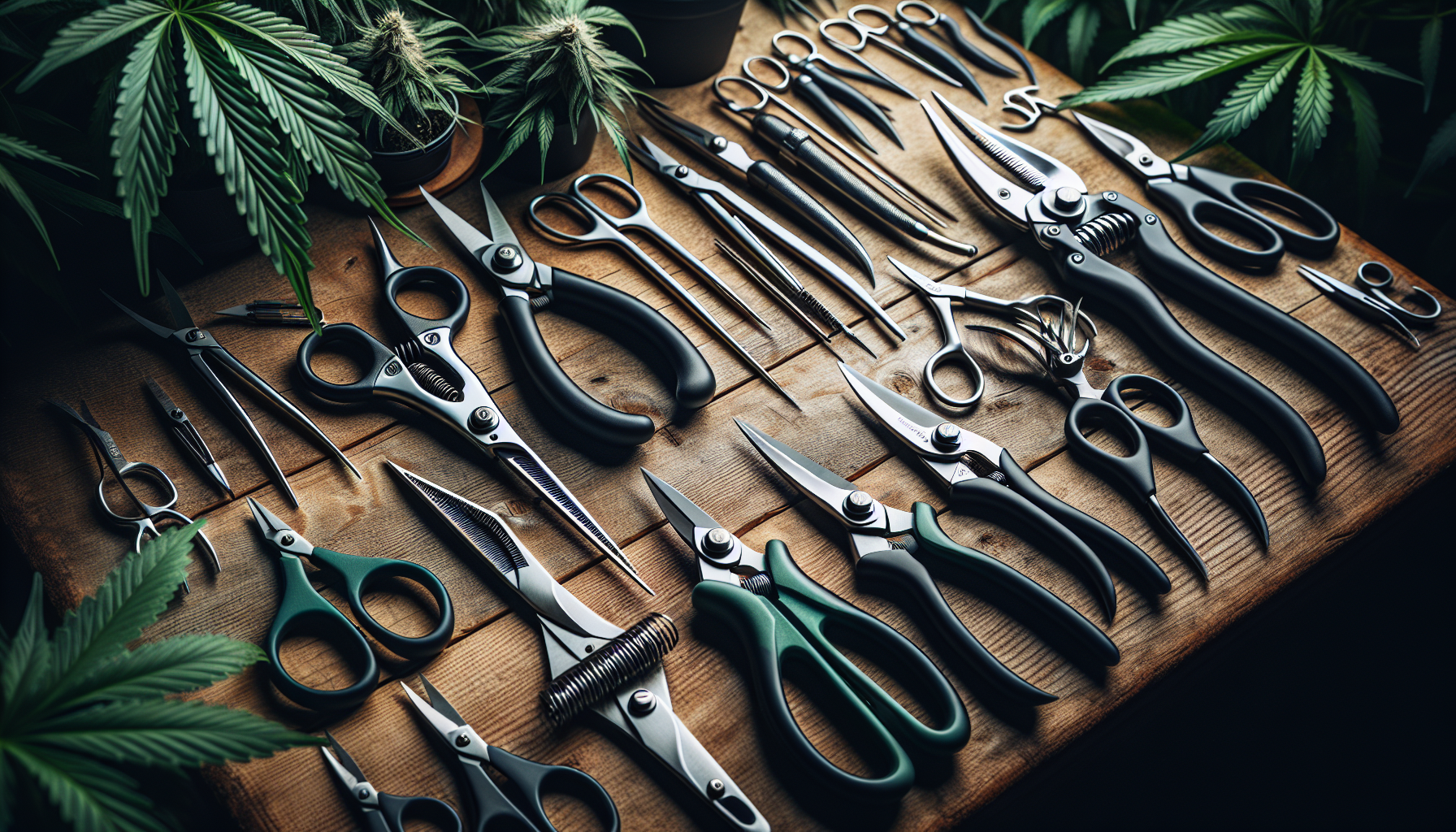 Various precision cutting tools for cannabis harvest