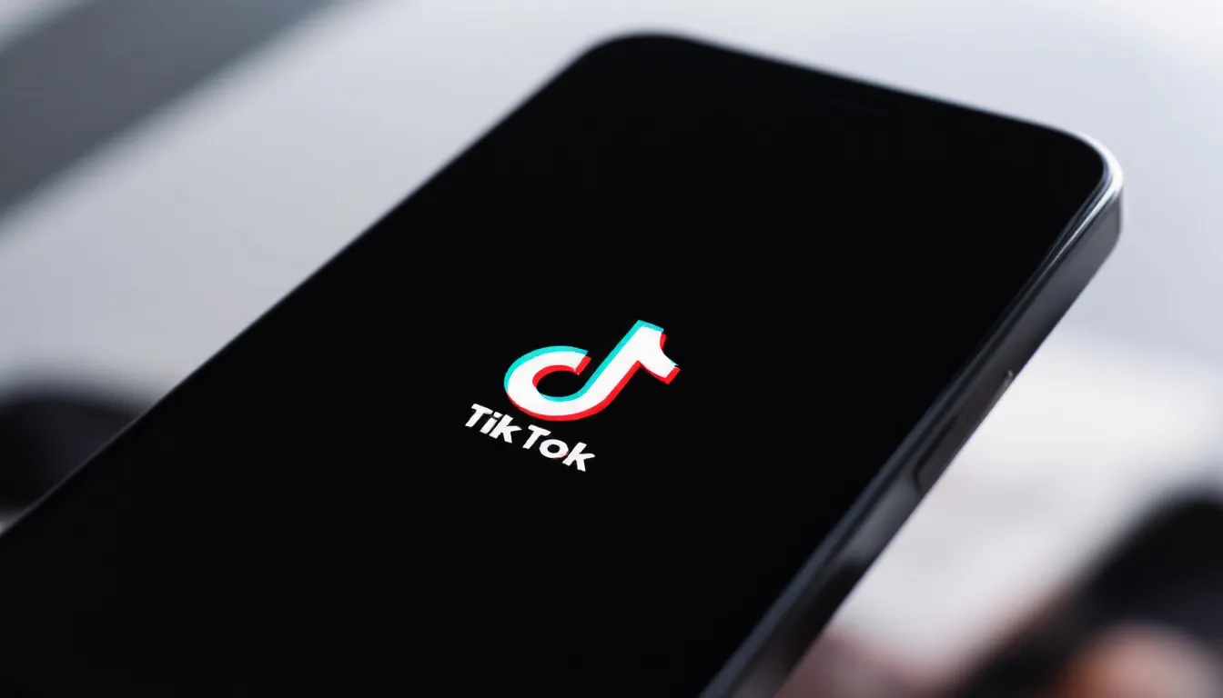 The image features a smartphone displaying the TikTok logo prominently on its screen, symbolizing the platform's role in promoting gambling services through engaging video ads. This visual representation highlights the potential for online gambling ads to reach targeted audiences on social media platforms like TikTok.