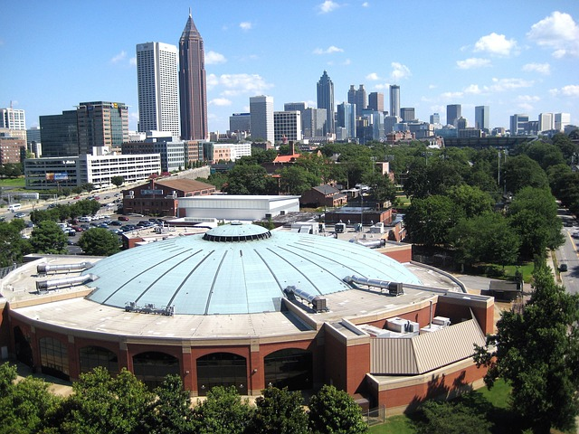 atlanta metro area, georgia, nature, downtown, city center