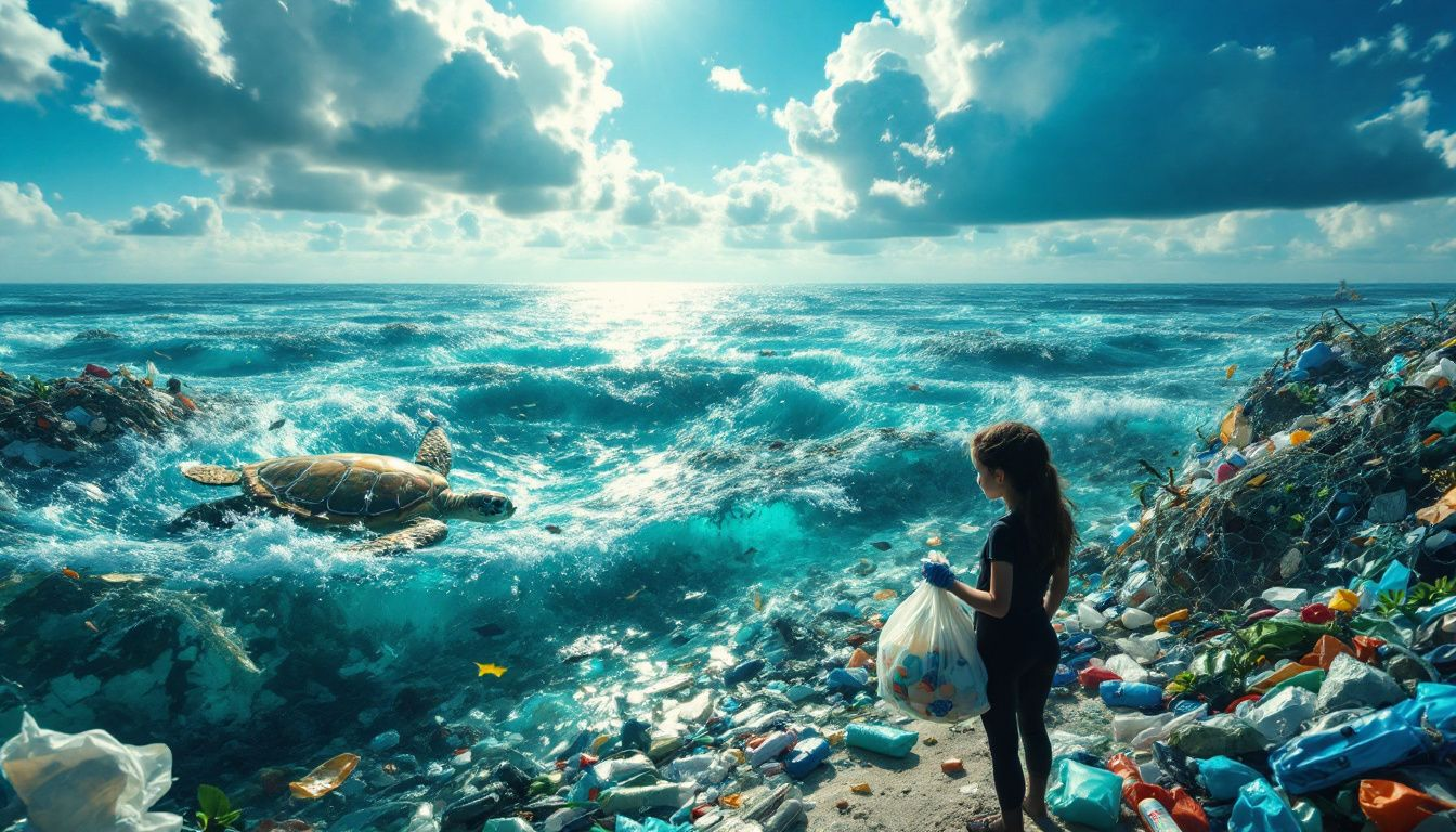 The scale of plastic pollution in the world's oceans.