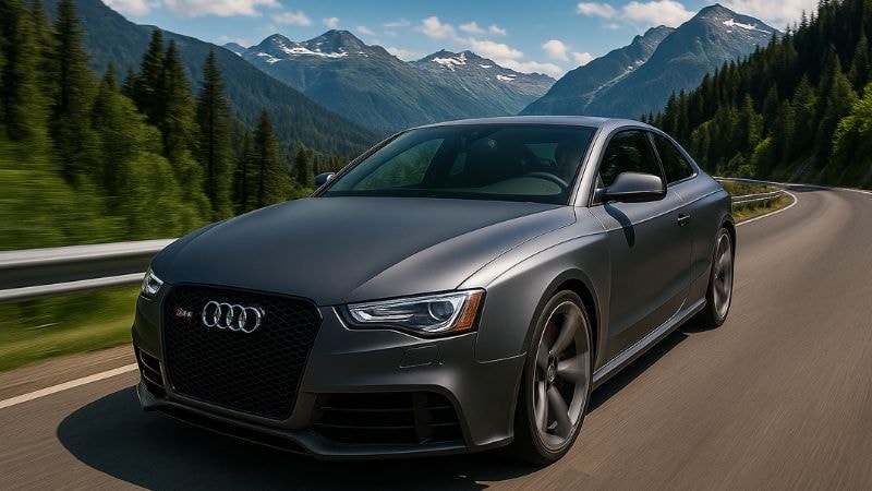 AUdi wrapped in black mattte wrap