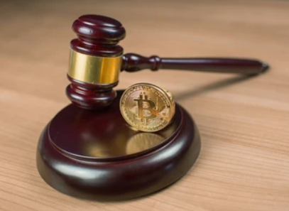 Bitcoin on gavel.