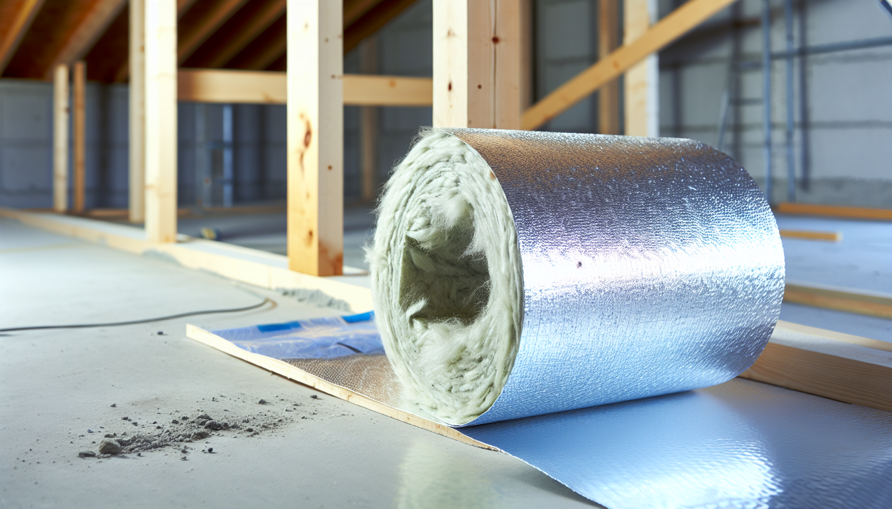 Roll of thermal insulation material