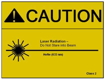Warning Sign Class 2 laser. Courtesy of https://ehs.princeton.edu/
