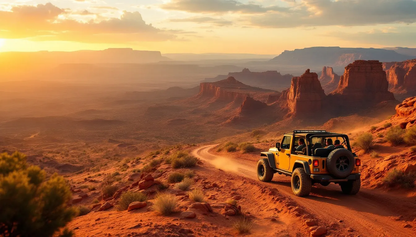 A picturesque view of AreaBFE, an ideal location for jeep tours in Moab.