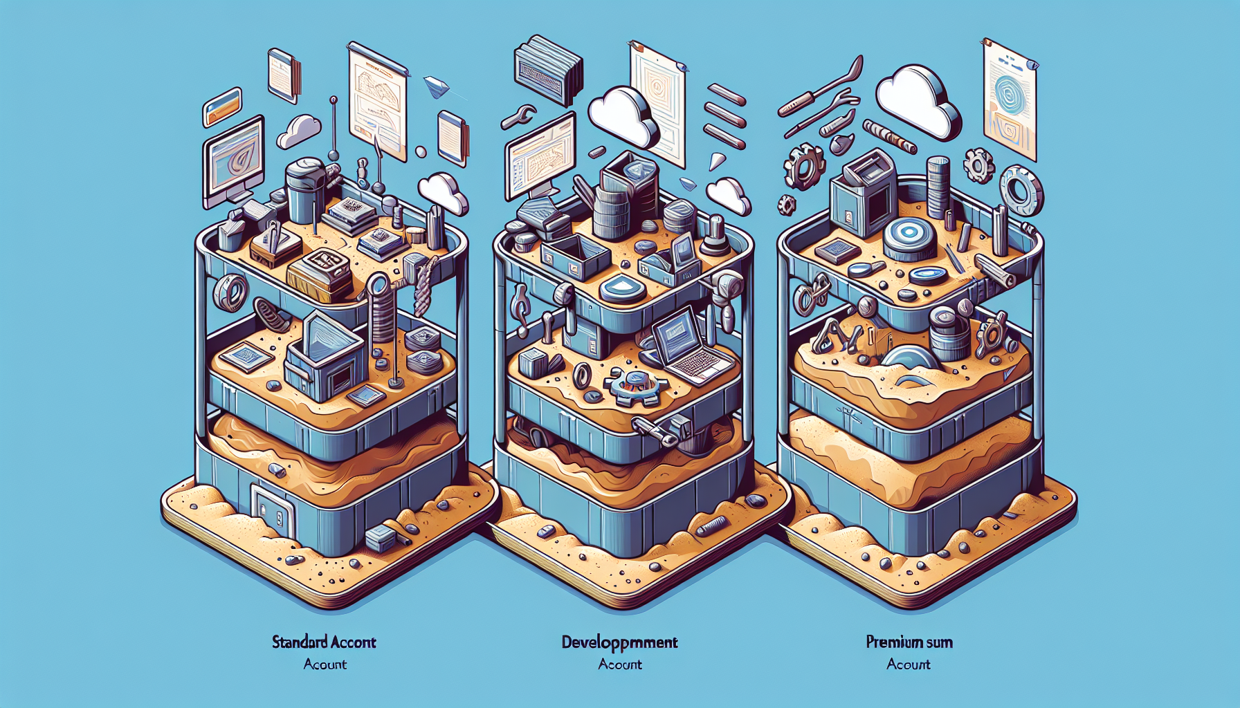 Illustration of different types of NetSuite Sandbox accounts