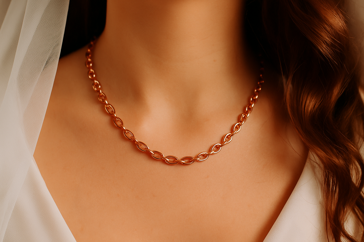 Auksinė raudono aukso grandinele