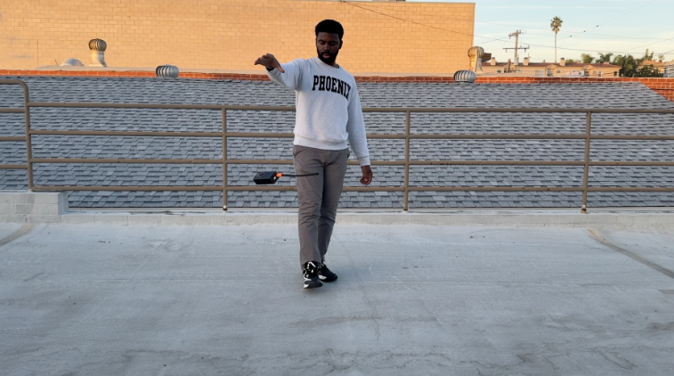 a man dropping the inflator