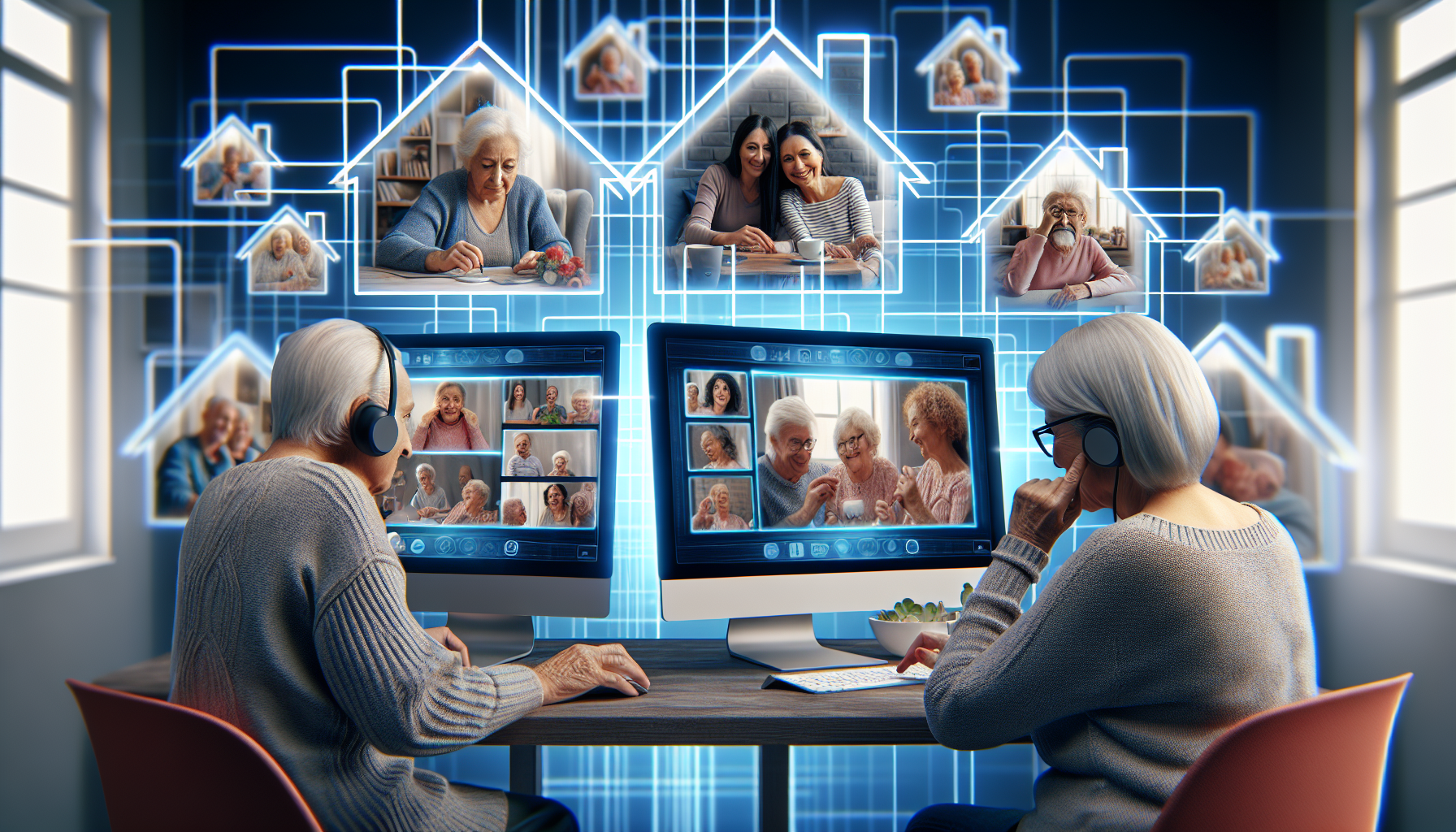 Virtual platform connecting seniors with family