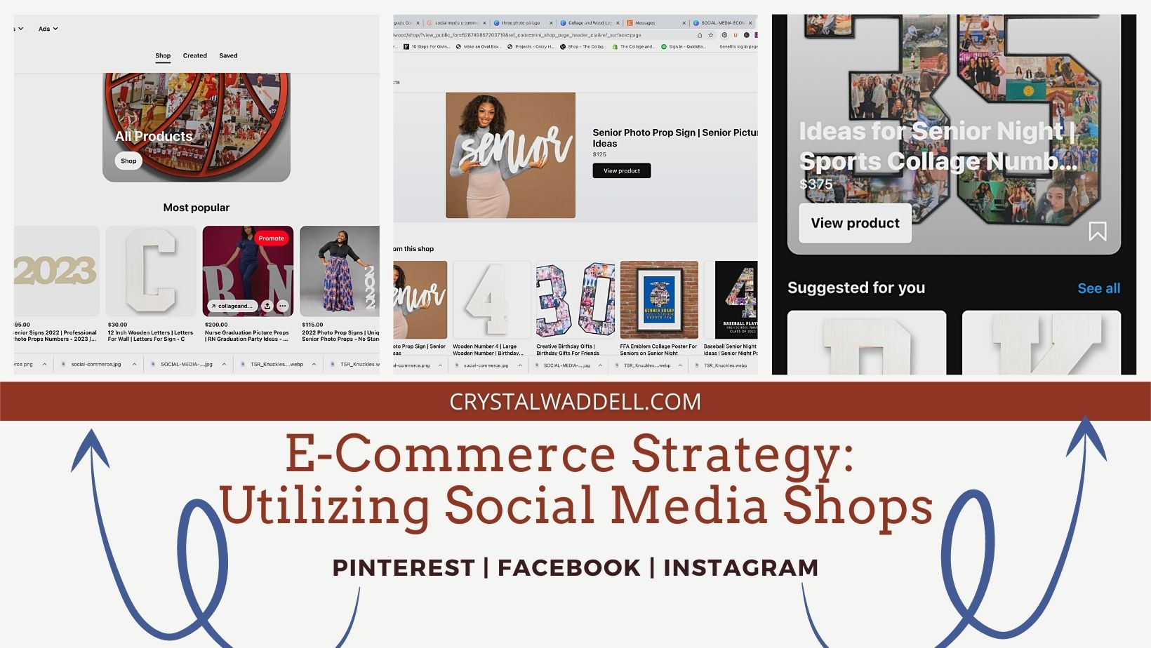 Successful Ecommerce social media strategies can include Facebook Shops and Instagram Shops.