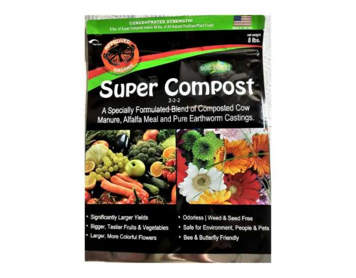 Super Compost is one of the best bagged compost for your garden soil.
