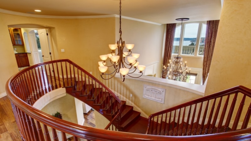 Proper diamenter of the space is necessary to hang the stairwell chandelier