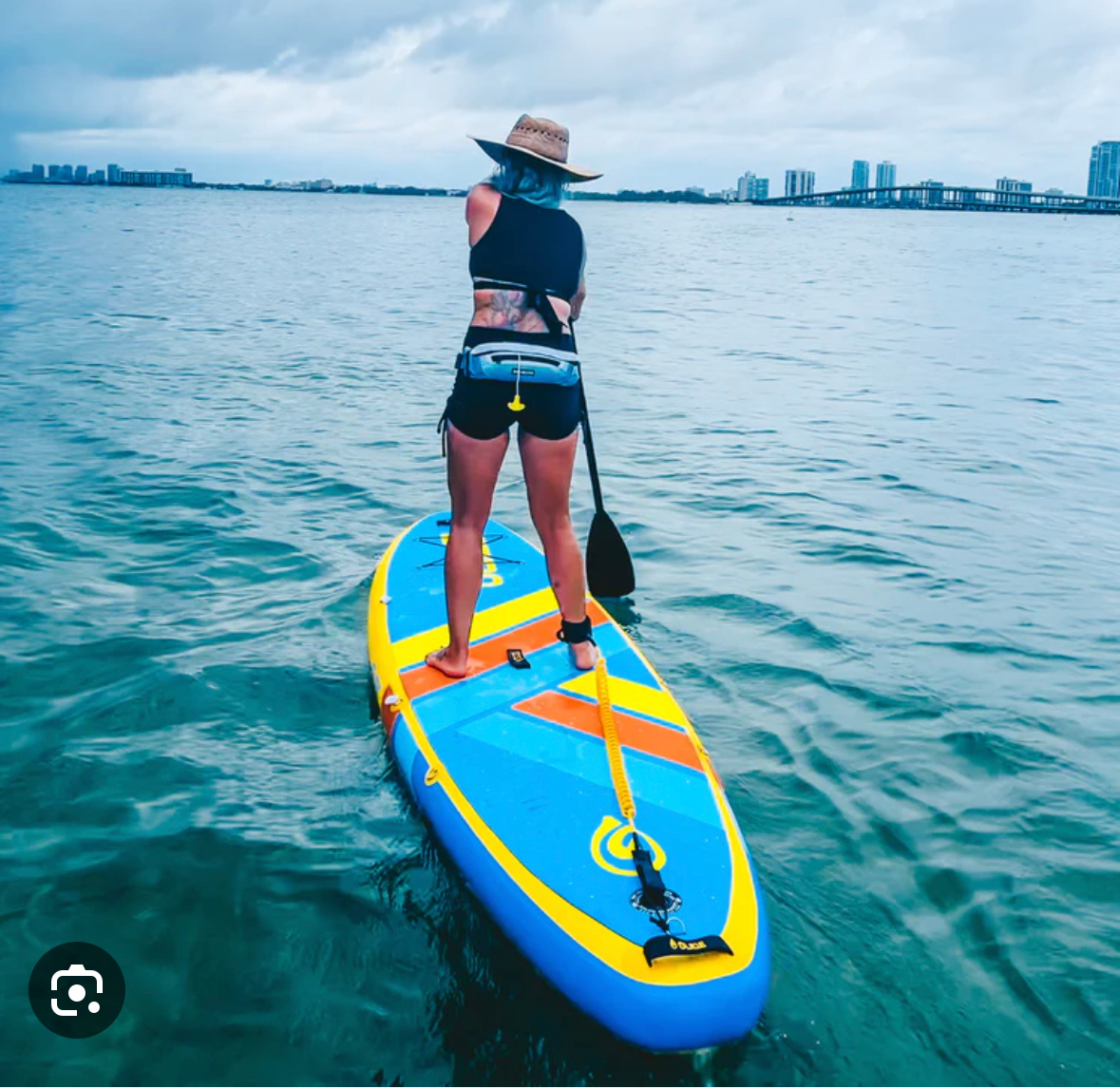 woman on a paddle board