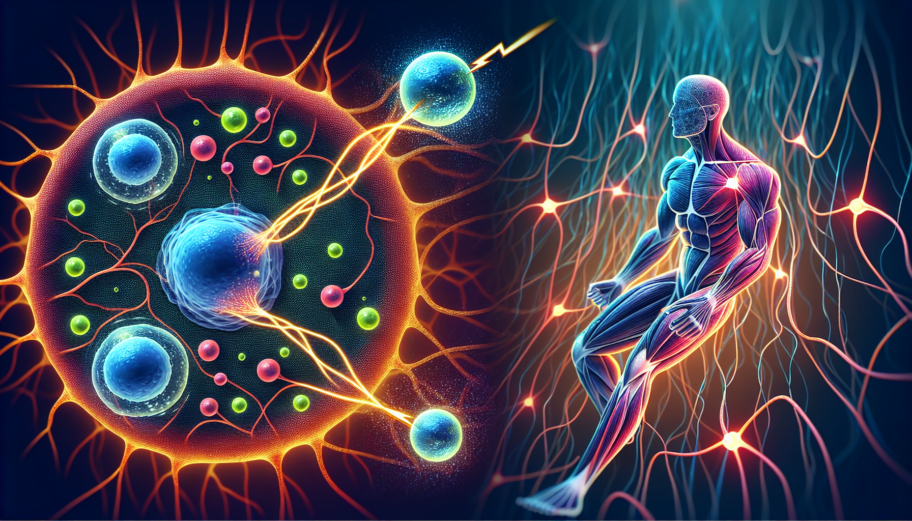 Illustration of electrolytes and nerve impulses