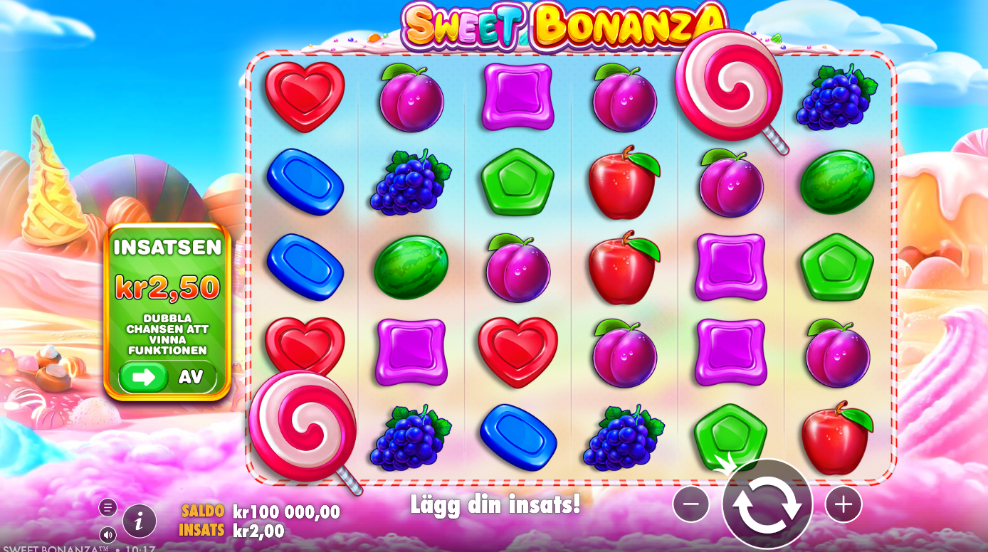 Sweet Bonanza slot – spela slots online med free spins, hög RTP och stor vinstchans på casino