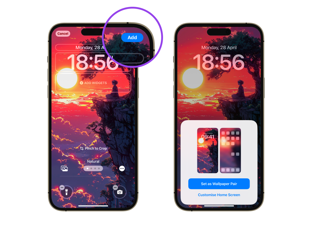 Way 2: Change Wallpapers on iPhone from Settings (2)
