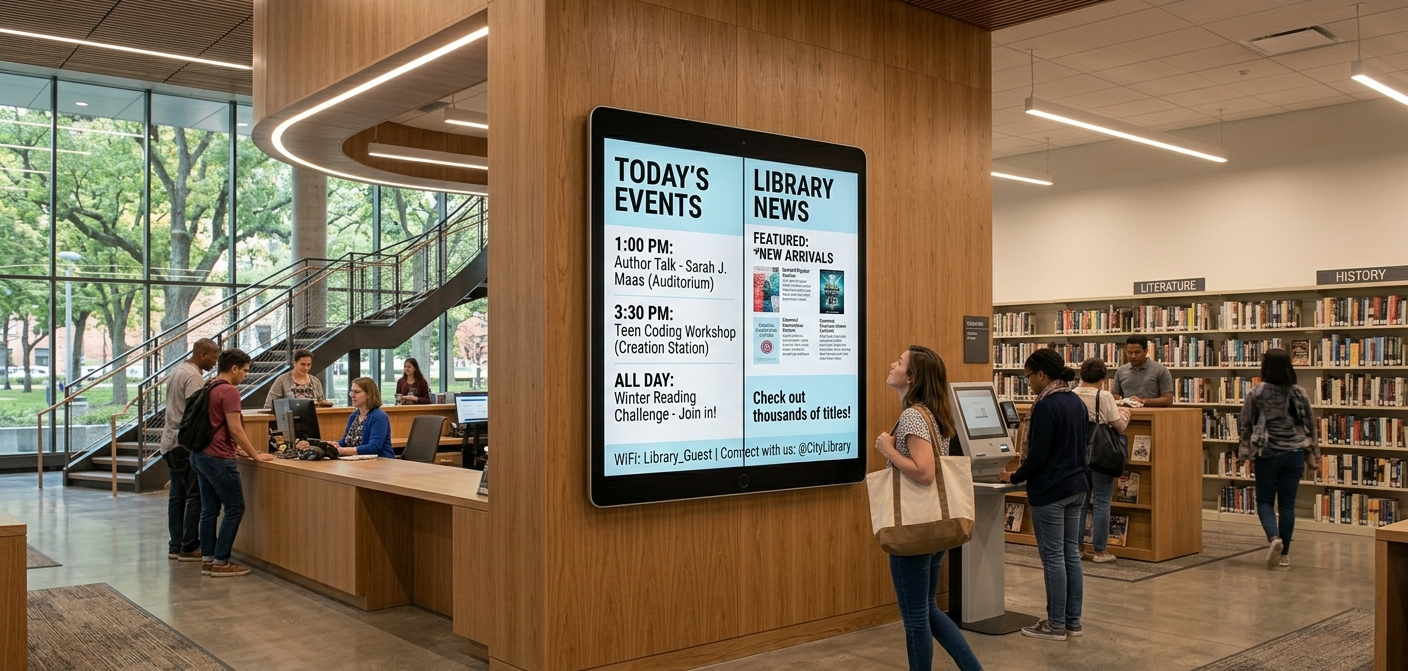 6 Best Digital Signage Software Companies for Library Displays in 2026 2 you need digital signage in a library