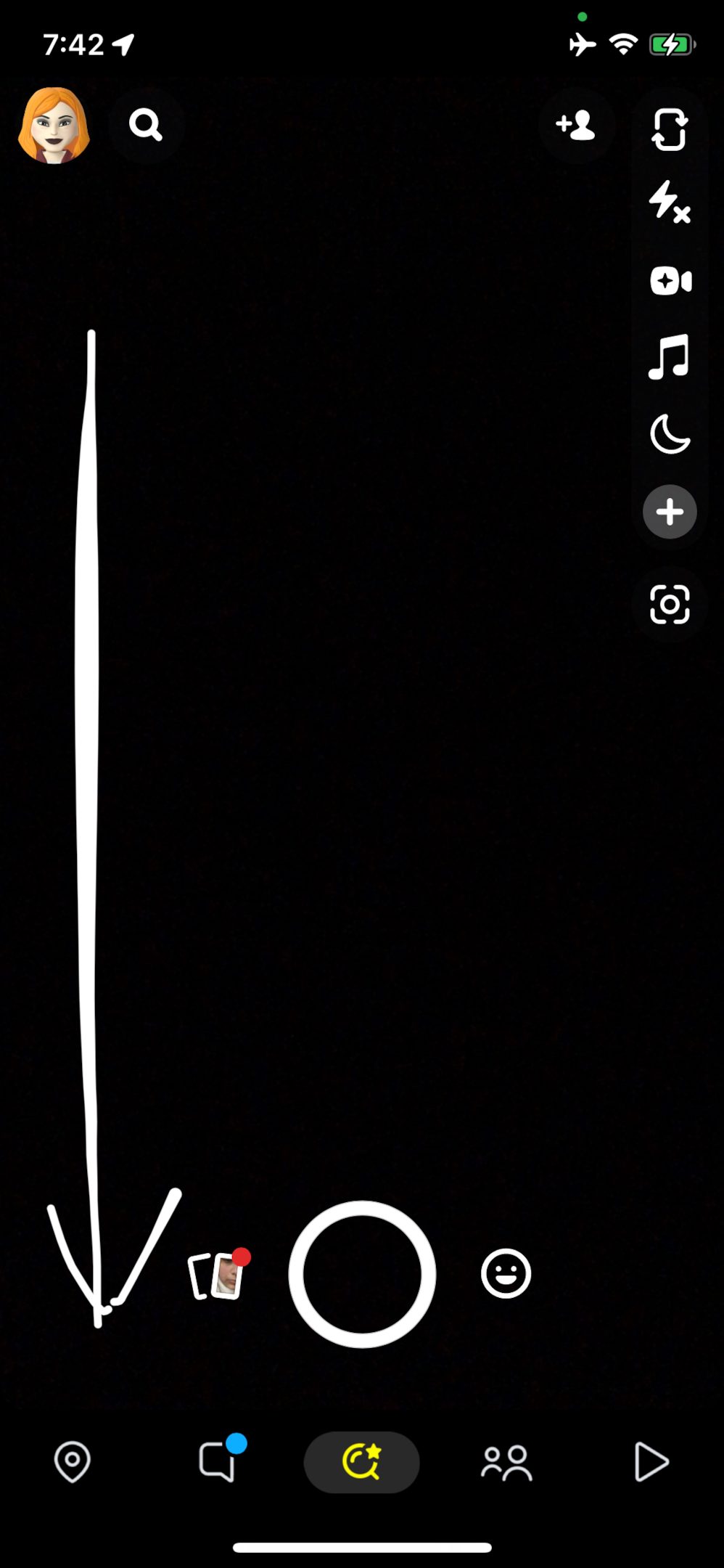 Screenshot of Snapchat app