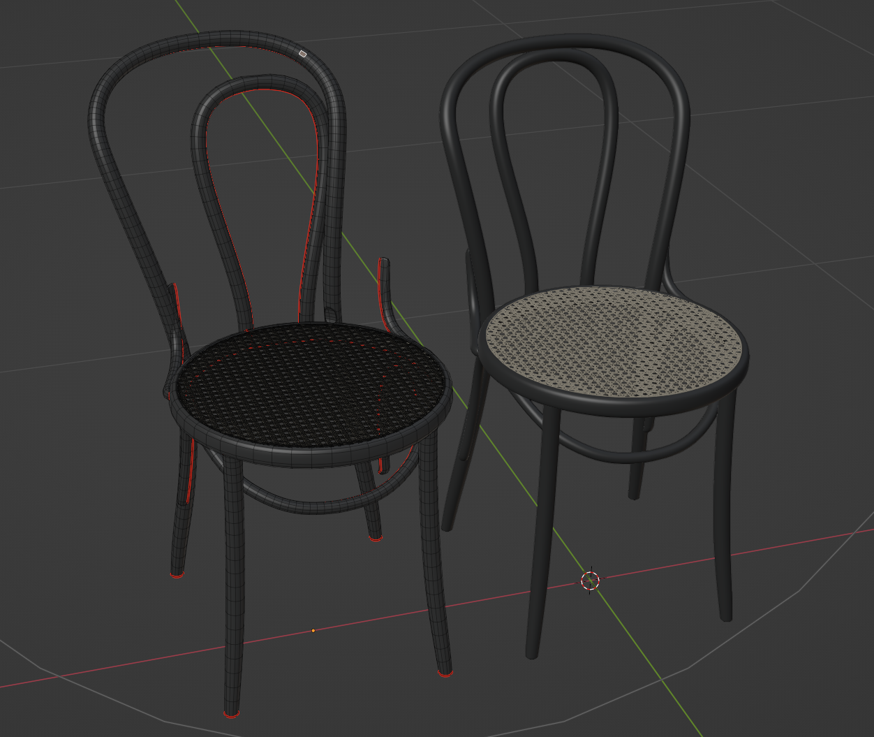 Blender duplicate. Table and Chair 3d модель. Макет стула.