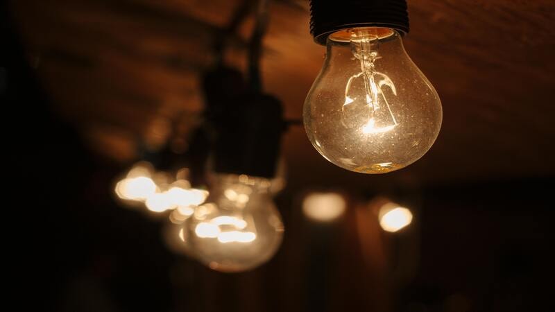Ampoules vintage utilisées pour donner un look vintage