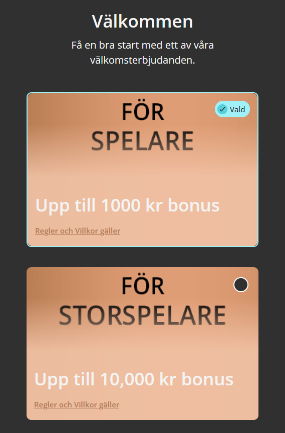 Storspelare bonus