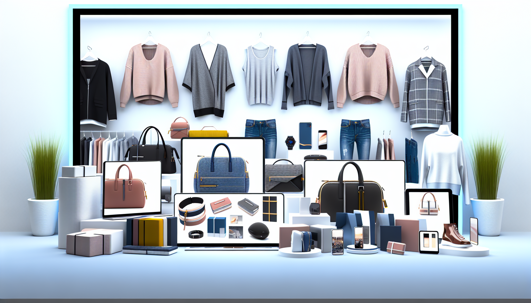 E-commerce store with various products