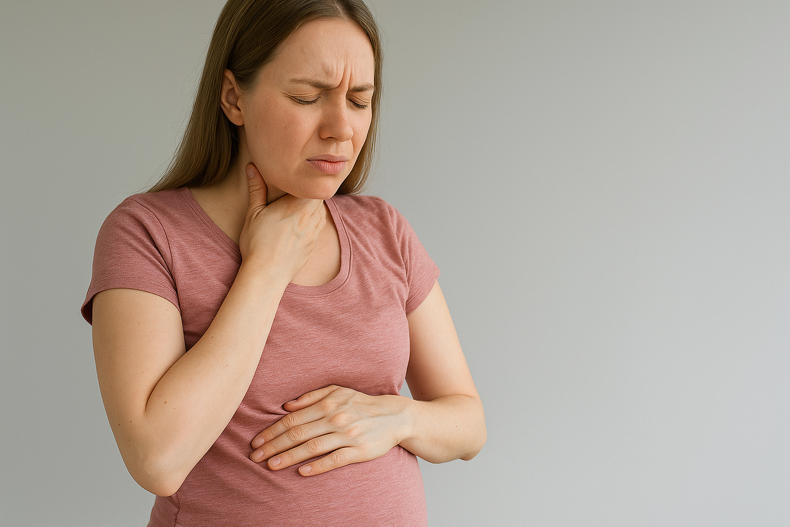Halsbrann Gravid: Når Babyen Presser, og Halsen Brenner 9 Gravid med halsbrann holder seg til halsen. Hevet hodeende anbefales for nattlige plager.