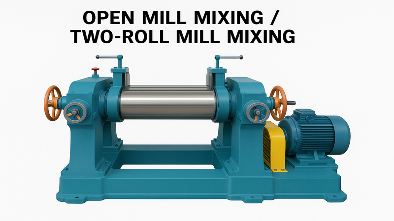 The open-mix milling machine is well-suited for creating custom rubber formulations.