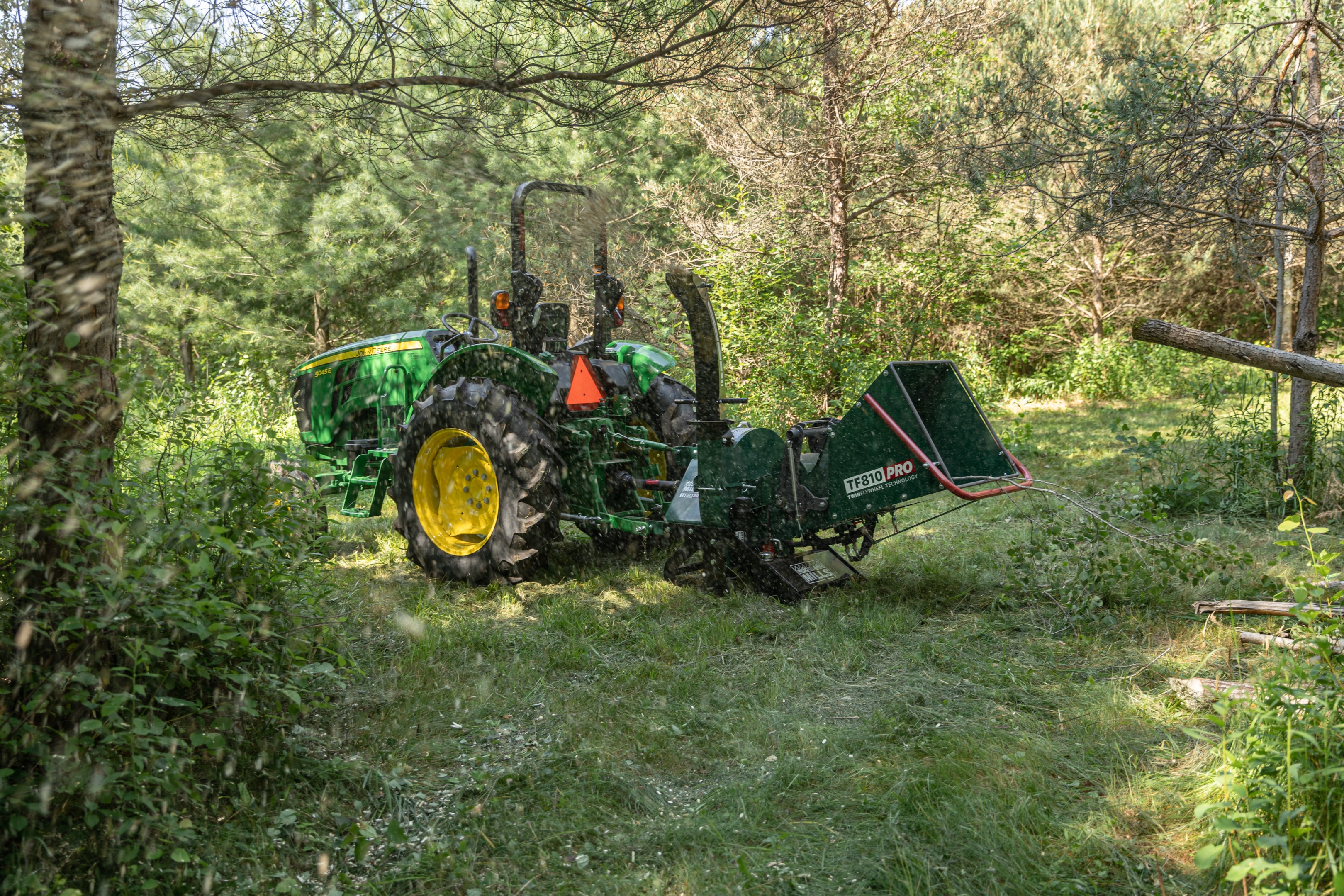 The highest capacity wood chipping option, the Woodland Mills TF810 PRO.