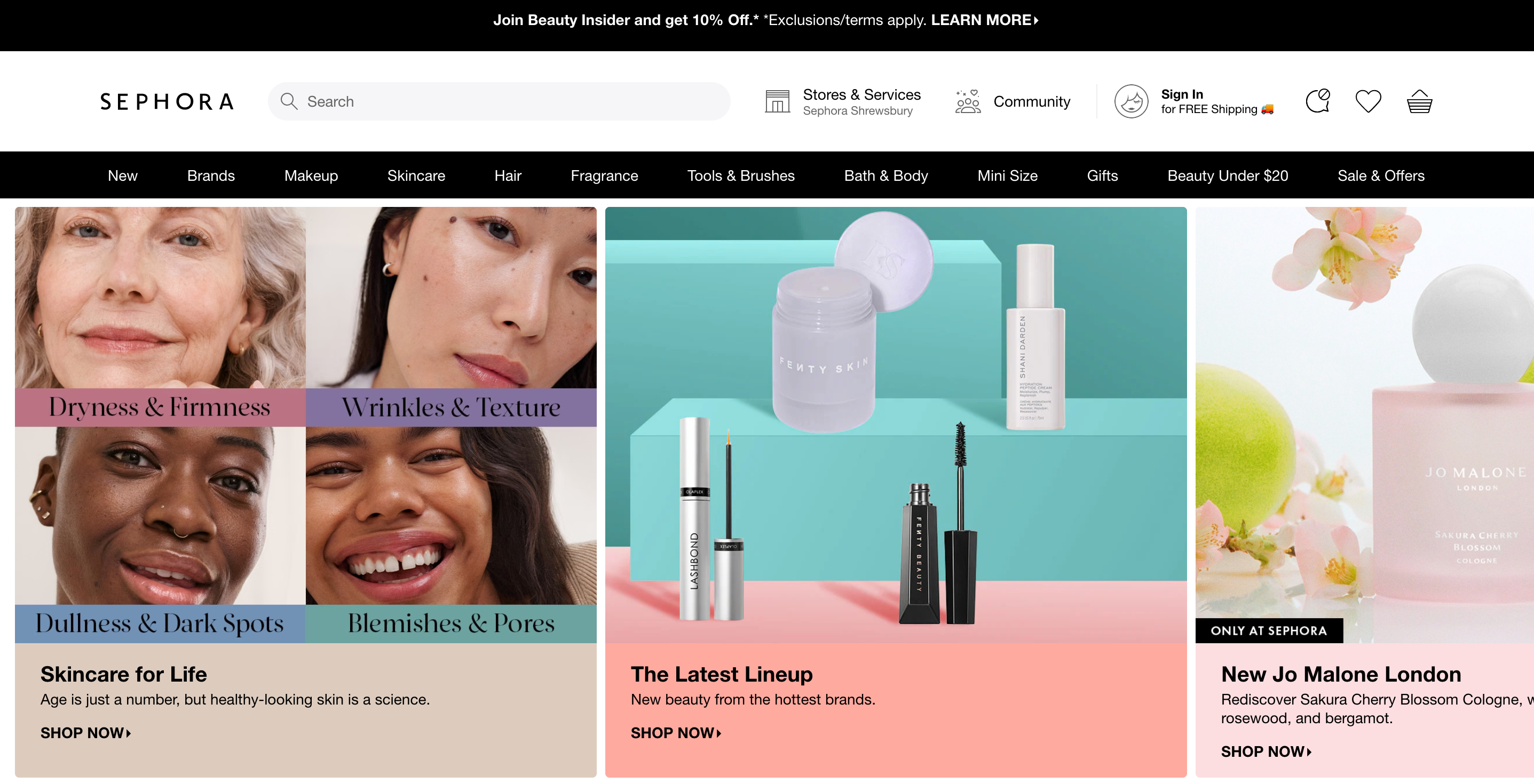 Sephora online store