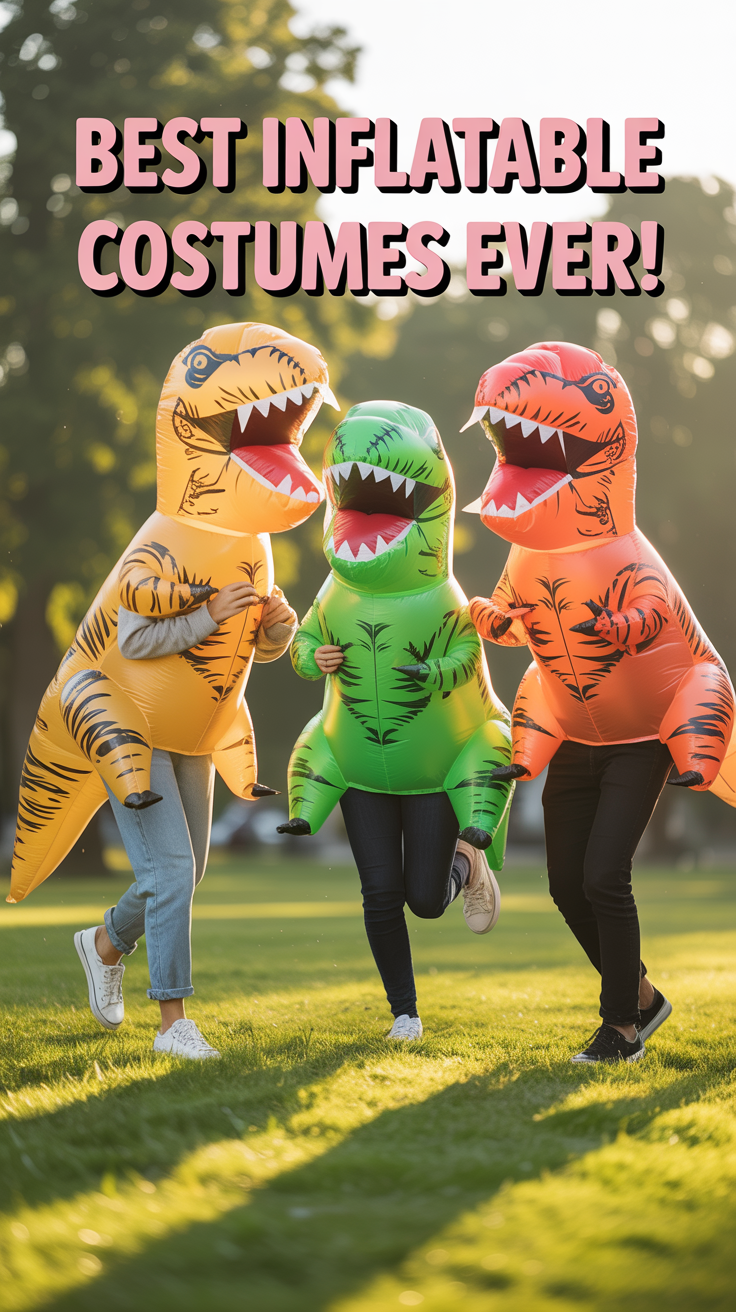Adult inflatable costumes, blow up dinosaur costumes, add to your cart before they're gone and hard to find