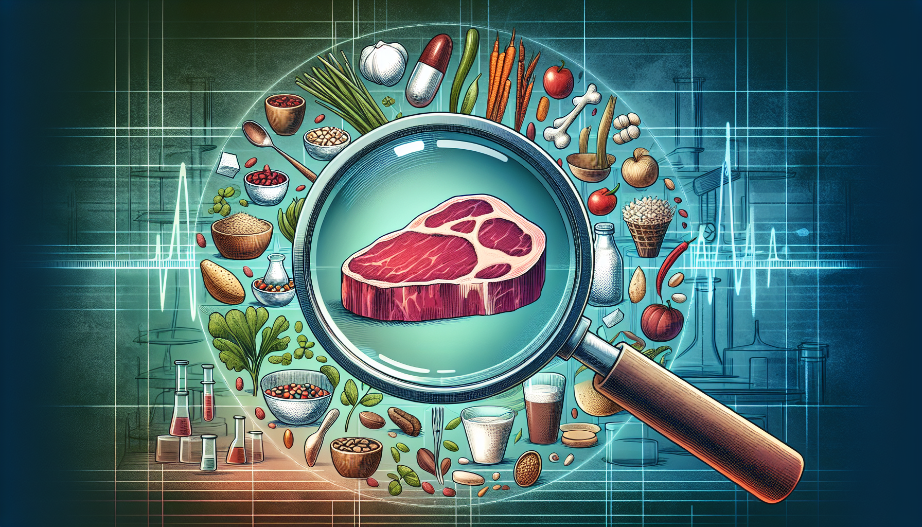 Illustration of food sensitivity testing