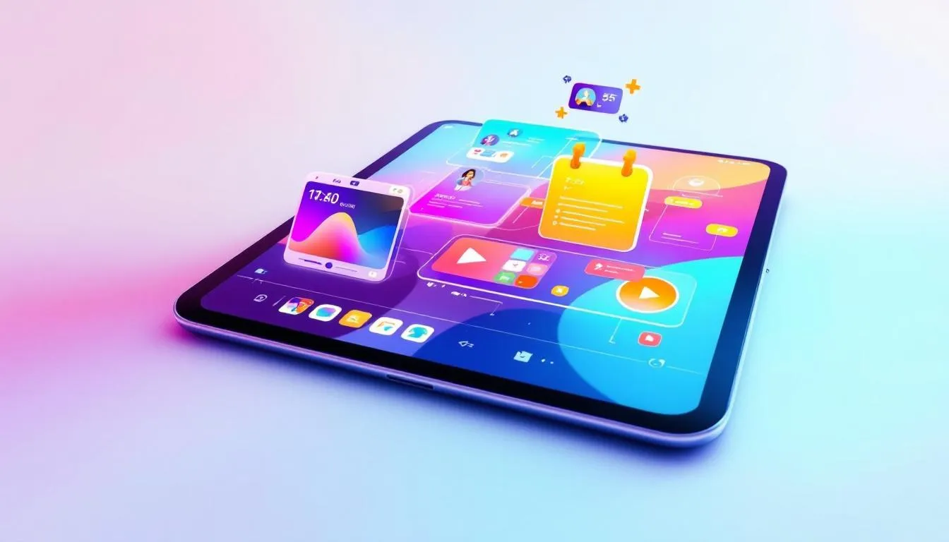 Des applications de montage vid&eacute;o payantes sur une tablette.