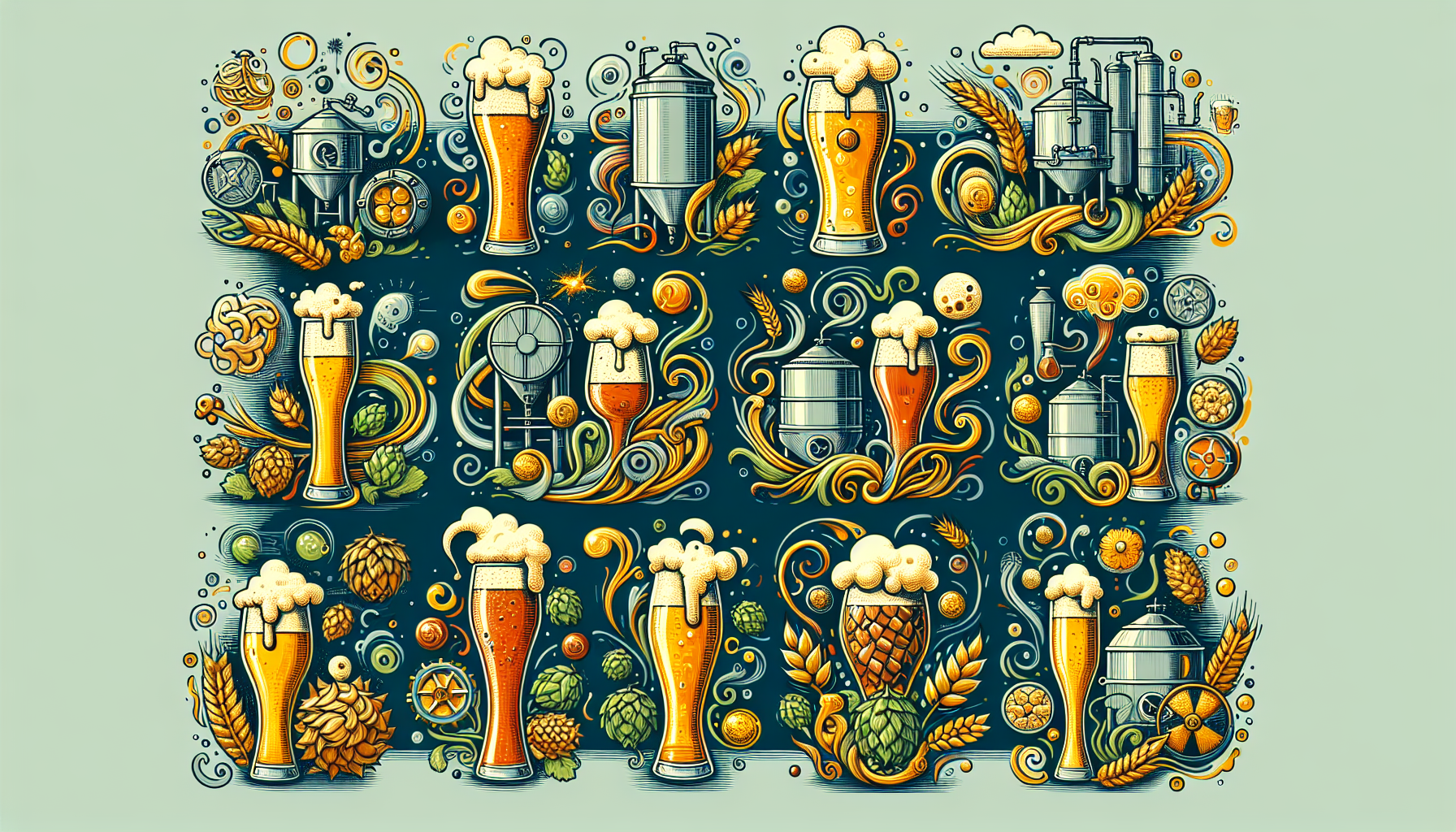 Visual representation of popular lager styles.