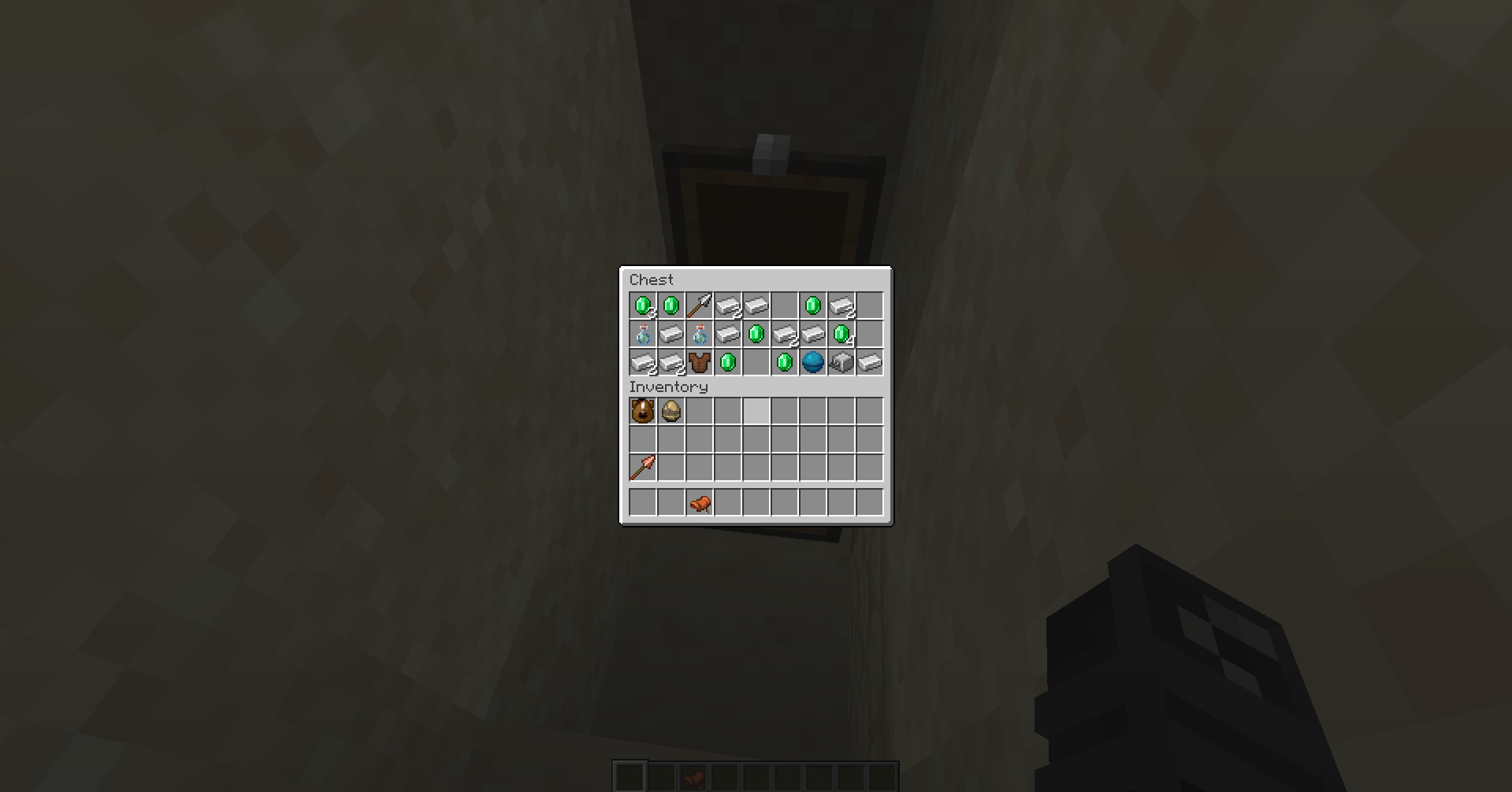 A found Buried Treasure with a Spear.