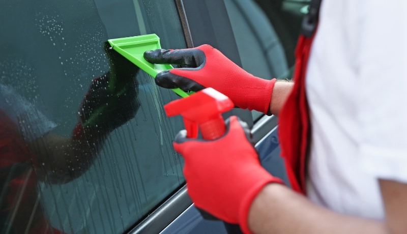 Cleaning the one way windows
