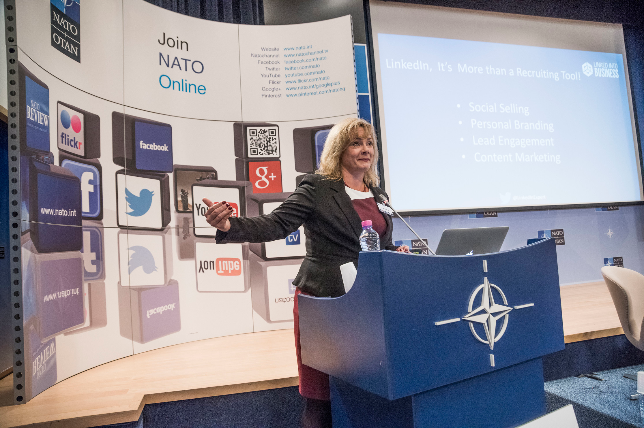 Viveka von Rosen speaking in Nato.
