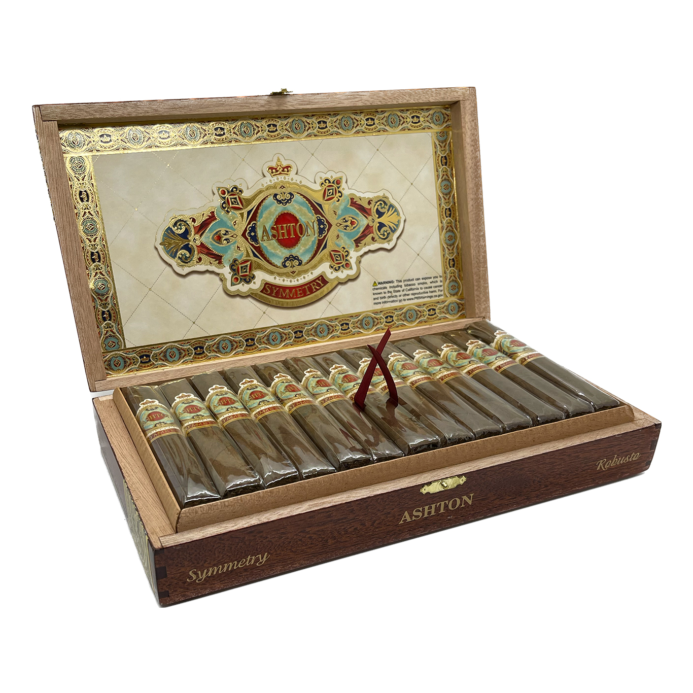 A box of Ashton Symmetry cigars