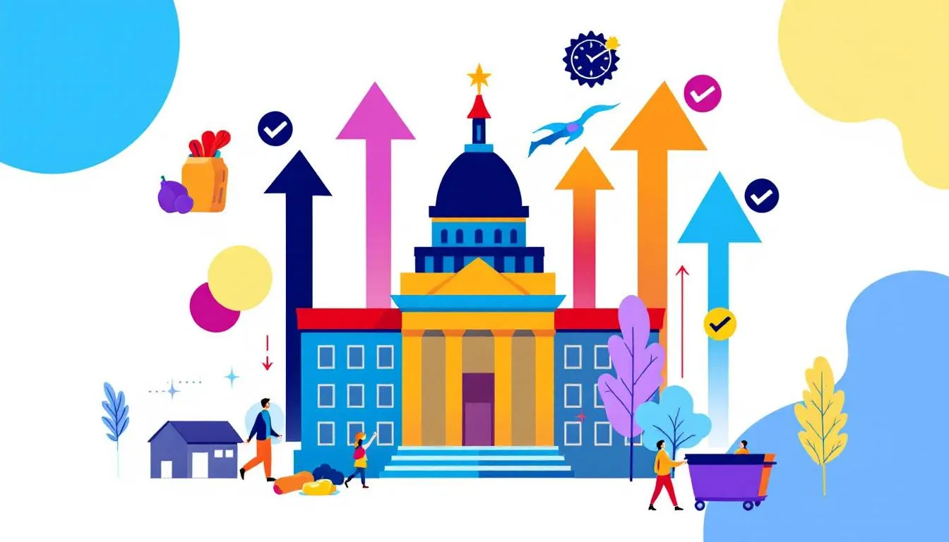 A representation of the federal government supporting SNAP benefits.