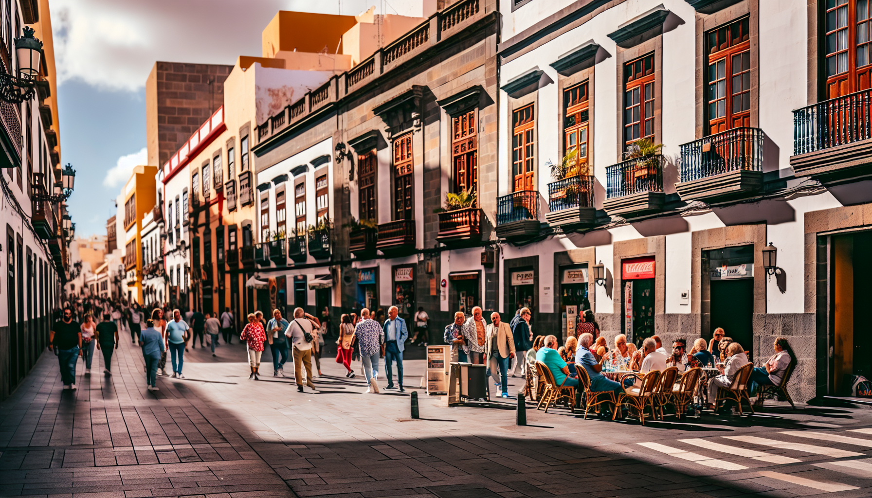 Vista de la calle Mendizabal en Vegueta, Las Palmas de Gran Canaria