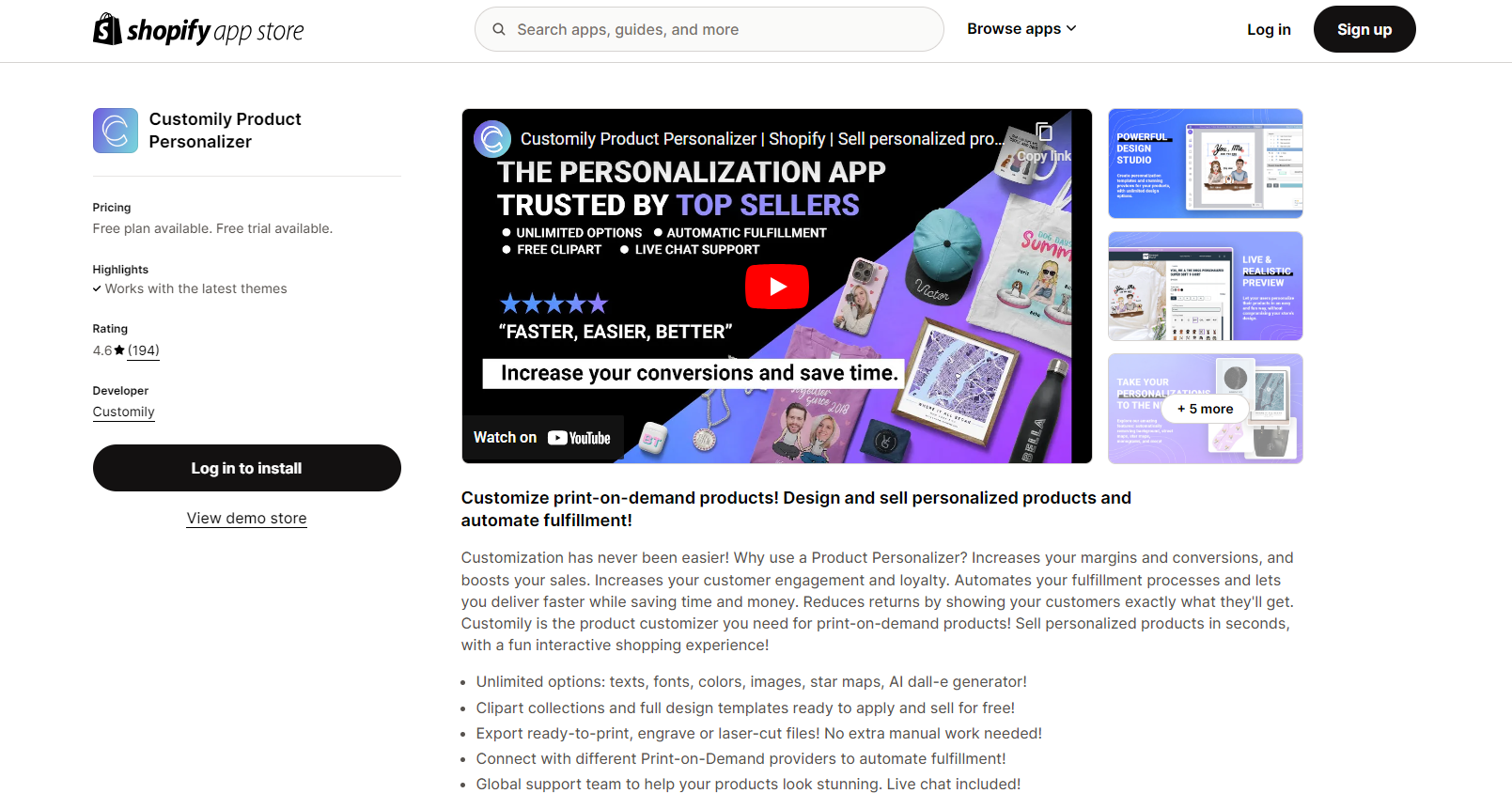 customily product personallizer