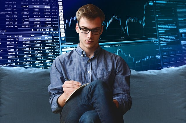man looking for technical indicators & integration process in a forex market application 