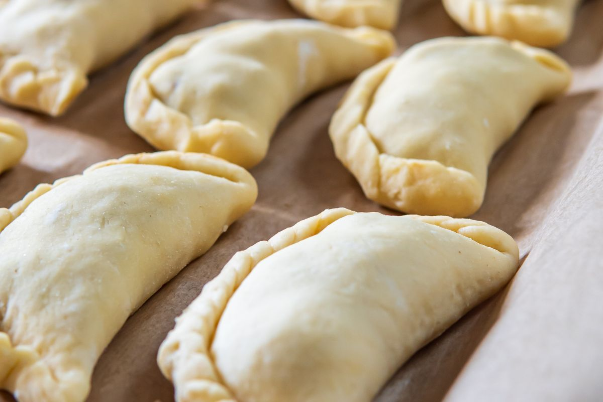 Hot water crust pastry is used to make rich and flavorful pasties.
