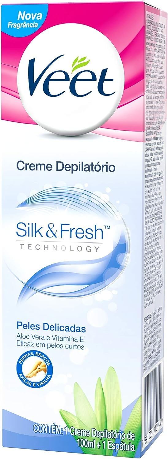 Creme Depilatório Corporal Veet Silk fresh Peles Delicadas. Imagem: Amazon